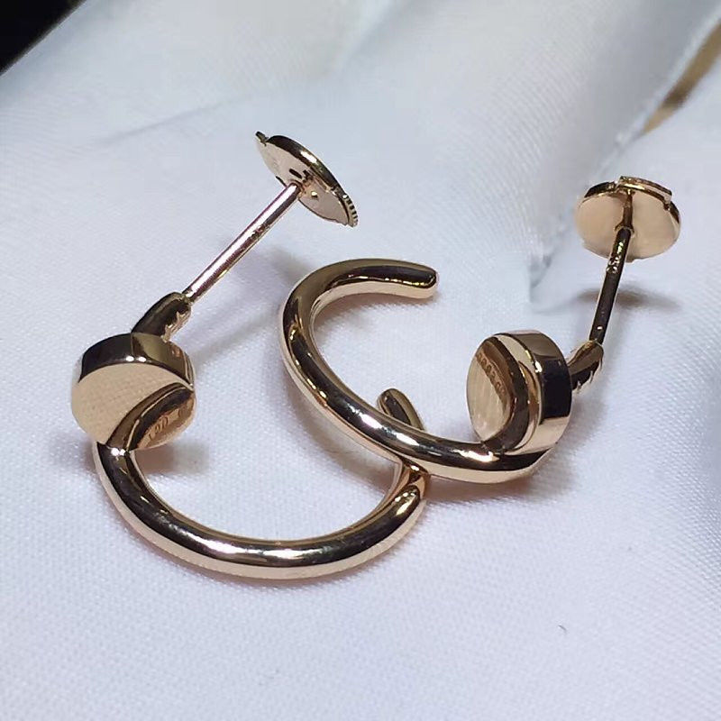High End Cartier Nail Earrings , Juste Un Clou Earrings 18K Rose Gold
