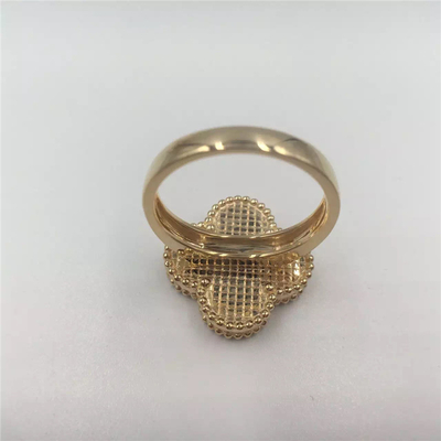 VCARF78900 Van Cleef And Arpels Magic Alhambra Ring Yellow Gold With Flower Shape