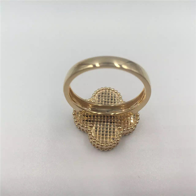 VCARF78900 Van Cleef And Arpels Magic Alhambra Ring Yellow Gold With Flower Shape