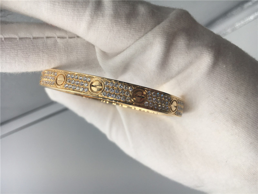 Gold Bracelet ,  Bracelet Rose Gold With 204 Brilliant - Cut Diamonds