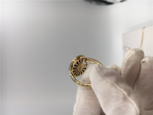 18K Wedding Ring Luxury Gold Jewelry , Amulette De  Ring With Diamond