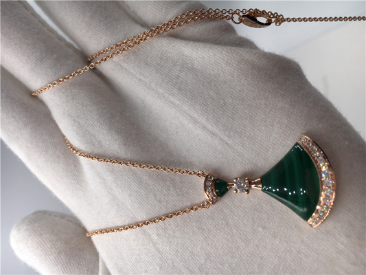 Luxury Luxury Jewelry Jewelry Divas Dream Necklace CL857473 With Malachite / Diamonds