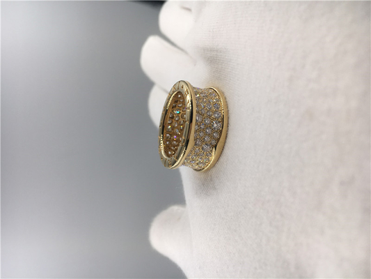 Luxury Jewelry Mens Wedding Bands , 18k Yellow Gold Vintage Luxury Jewelry Rings With Diamonds