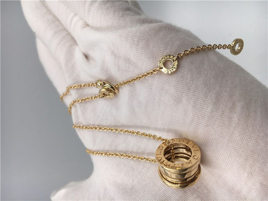 Fashion Classic Ladies 18k Gold Chain Necklace With Pendant 100% Handmade