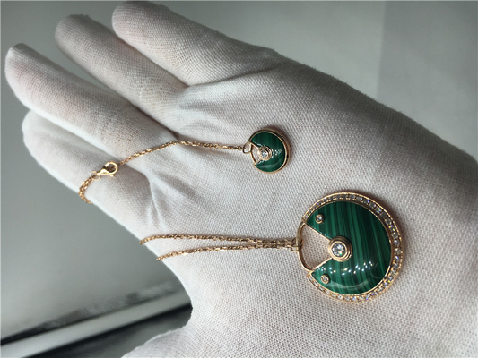 Malachite High End Custom Jewelry Amulette De  Necklace For Women