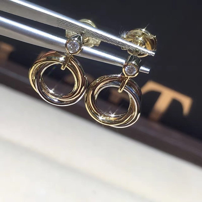 Trinity Earrings High End Custom Jewelry With Three Interlaced Bands