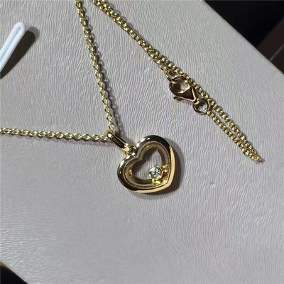 18K Yellow Gold Diamond Pendant , Customized Women'S Floating Diamond Necklace