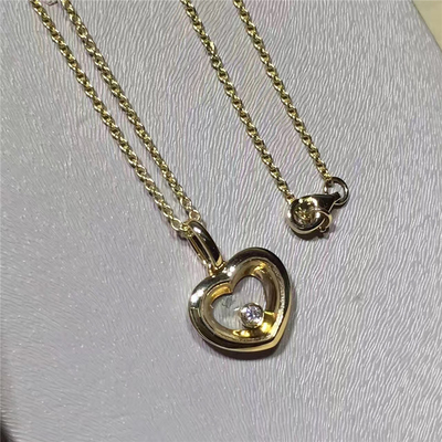 18K Yellow Gold Diamond Pendant , Customized Women'S Floating Diamond Necklace
