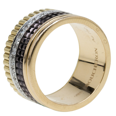14.6 Gr Gold Jewellery Black Ceramic Simple Gold Ring Black Ceramic Stone With VS Diamond