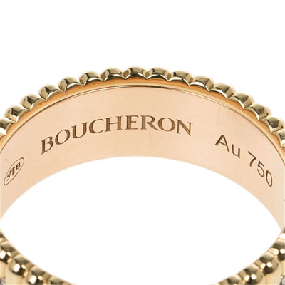 VS Diamond 18K Gold Jewellery Quatre Classic Small Ring With Diamonds Size 52