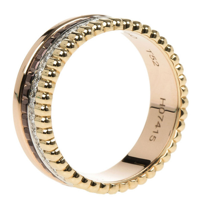 VS Diamond 18K Gold Jewellery Quatre Classic Small Ring With Diamonds Size 52