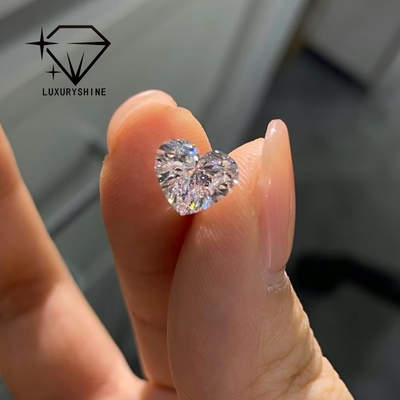 LuxuryShine VVS2 White Heart Excellent Cut Lab Grown Diamond 1CT 2CT 3CT 4CT 5CT Support Special Customization