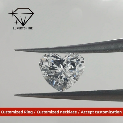 LuxuryShine VVS2 White Heart Excellent Cut Lab Grown Diamond 1CT 2CT 3CT 4CT 5CT Support Special Customization