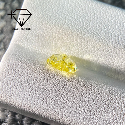 LuxuryShine VS1 Lab Grown Diamond Fancy Yellow Heart Shape 1CT 2CT 3CT 4CT 5CT Real Diamonds With IGI Certificate