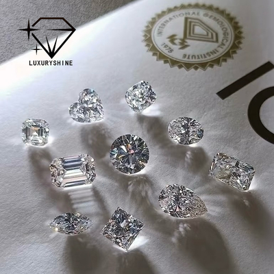 LuxuryShine VVS-VS Asscher Shape Lab Grown Diamond 0.1-10CT D-F Color white diamond With IGI Certificate 3EX Cut Stones