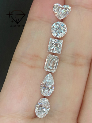LuxuryShine VVS-VS Asscher Shape Lab Grown Diamond 0.1-10CT D-F Color white diamond With IGI Certificate 3EX Cut Stones