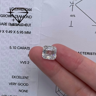 LuxuryShine VVS-VS 0.1-10CT Asscher Shape Lab Grown Diamond  D-F Color white diamond With IGI Certificate 3EX Cut Stones