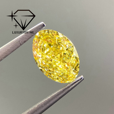 LuxuryShine VVS-VS Fancy Yellow/Light Yellow/Fancy Intense/Vivid Yellow Lab Grown Diamond  1CT 2CT 3CT 4CT 5CT Oval Excellent Cut With Certificate & Customized jewelry