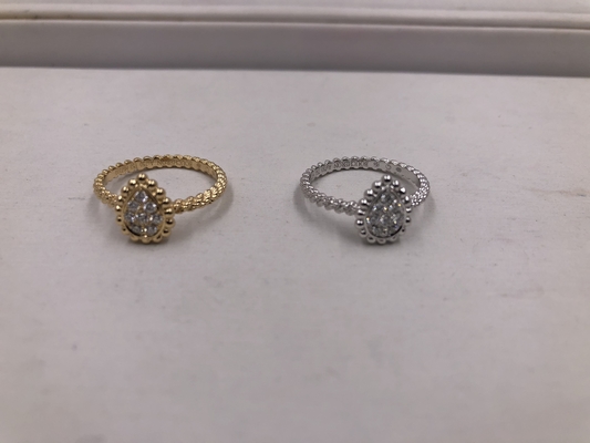 Jewelry Diamonds 18K Gold Ring Beautiful With Yellow / White Gold