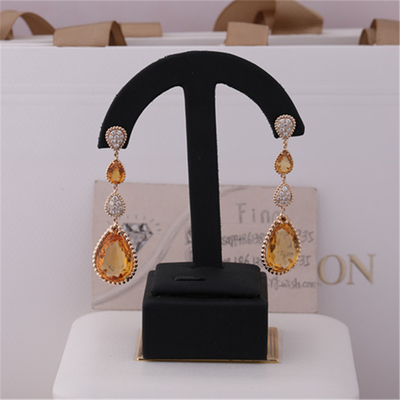 18K Yellow Gold Serpent Boheme 4 Motifs Earrings Citrine Pendant Earrings XS and L Motifs Ref JCO01279