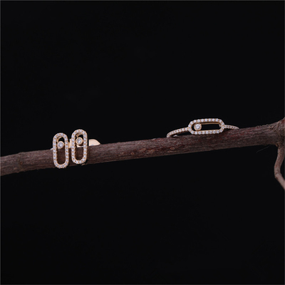 Luxury Paris Jewelry For Women Luxury Jewelry 18K Yellow Gold Move Uno Diamond Earrings