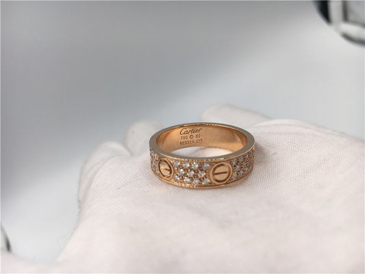 quality  Wedding Rings Luxury Gold Jewelry , Luxury 18K Gold  Love Wedding Band factory