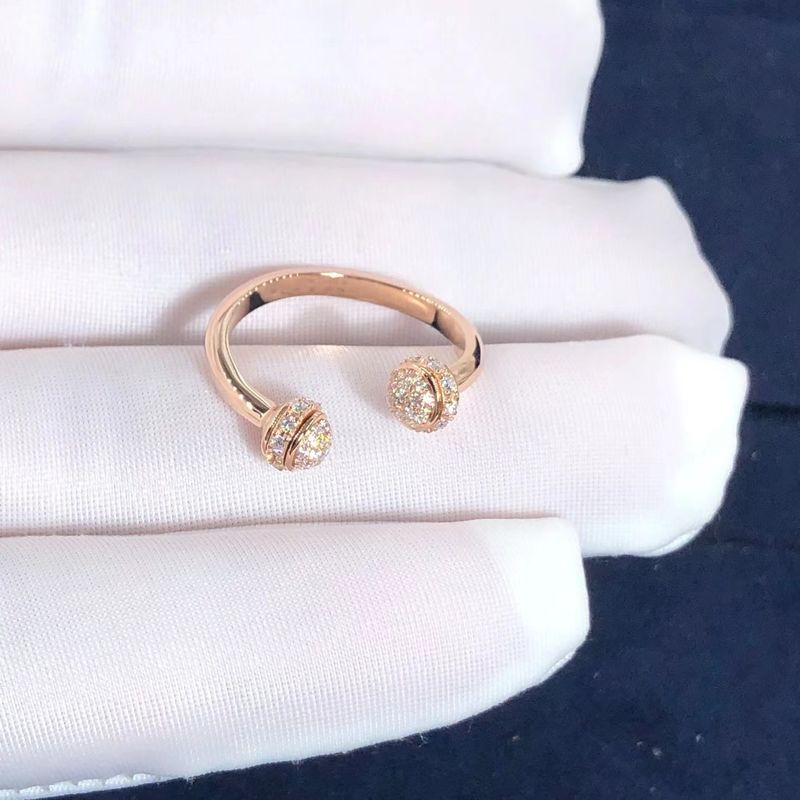 Quality Piaget Possession Open Ring In 18K Rose Gold Set With 58 Brilliant Cut Diamonds factory