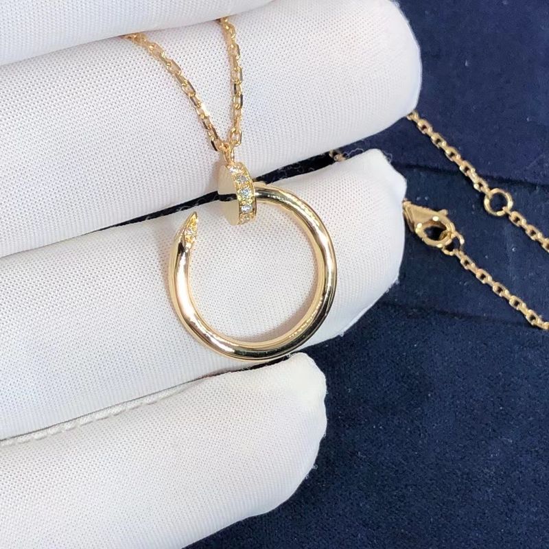 Quality Cartier Juste Un Clou Necklace Real VS Diamonds 18K Gold Necklace factory