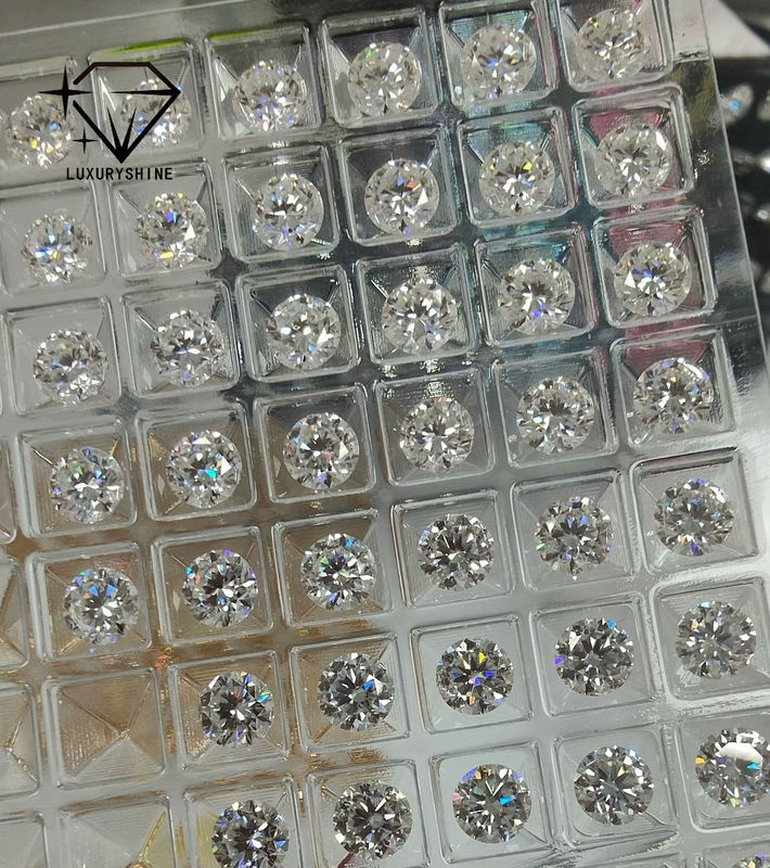 Quality LuxuryShine VS1 Lab Grown Diamond 1ct 2ct 3ct 4ct 5ct Round Cut White Excellent Cut IGI Certified factory