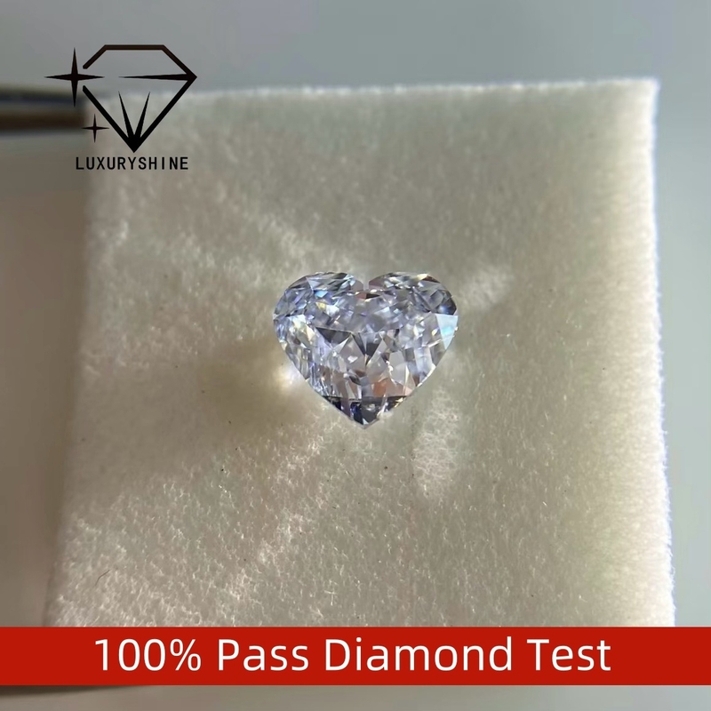 LuxuryShine VVS2 White Heart Excellent Cut Lab Grown Diamond 1CT 2CT 3CT 4CT 5CT Support Special Customization