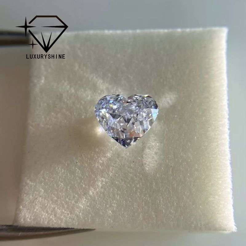 Quality LuxuryShine VS1 White Heart Excellent Cut Lab Grown Diamond 1CT 2CT 3CT 4CT 5CT Support Special Customization factory