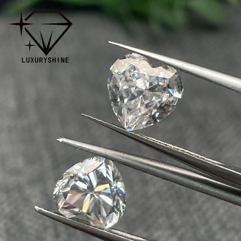 Quality LuxuryShine VS1 White Heart Excellent Cut Lab Grown Diamond 1CT 2CT 3CT 4CT 5CT Support Special Customization factory