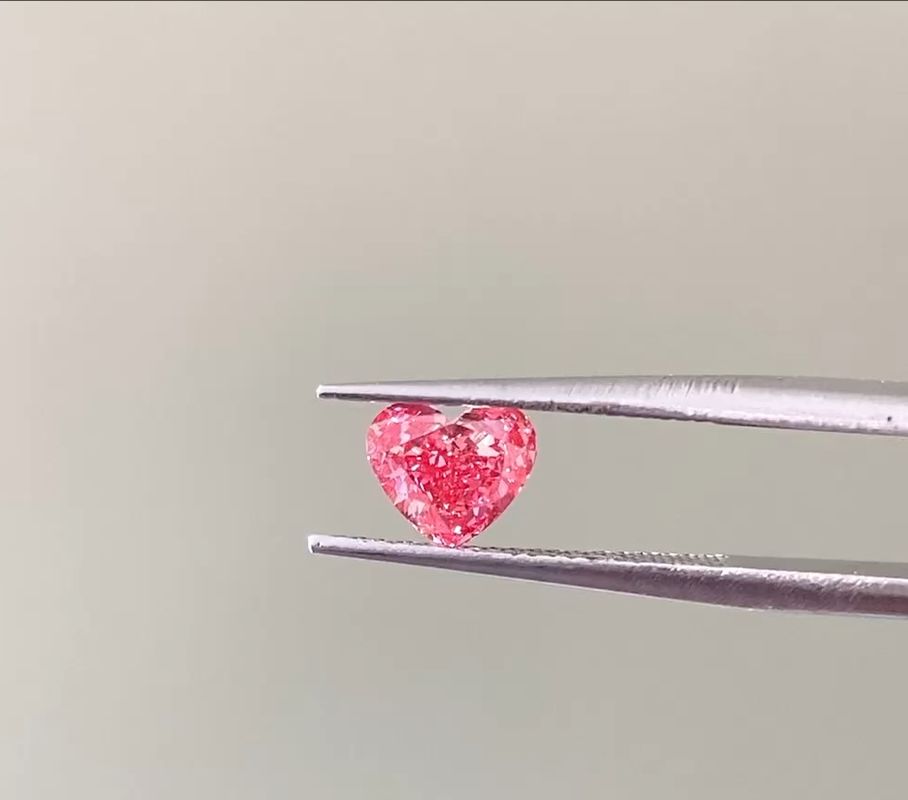 Quality LuxuryShine Fancy Pink / Fancy Intense Pink / Fancy Vivid Pink Heart Cut Lab Grown Diamond VVS-VS1 Real Diamonds & Wedding Jewelry & Customized Jewelry factory