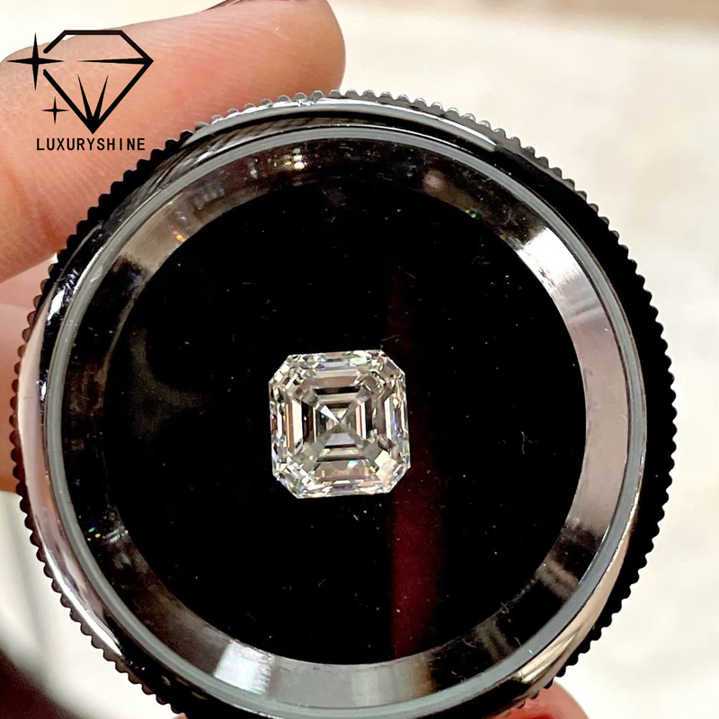 LuxuryShine VVS-VS Asscher Shape Lab Grown Diamond 0.1-10CT D-F Color white diamond With IGI Certificate 3EX Cut Stones