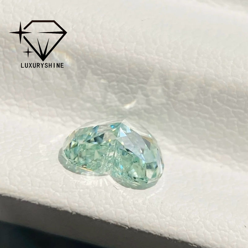 Quality LuxuryShine Pink / Yellow / Green Heart Cut Lab Grown Diamond VVS-VS Real Diamonds & Wedding Jewelry & Customized Jewelry factory