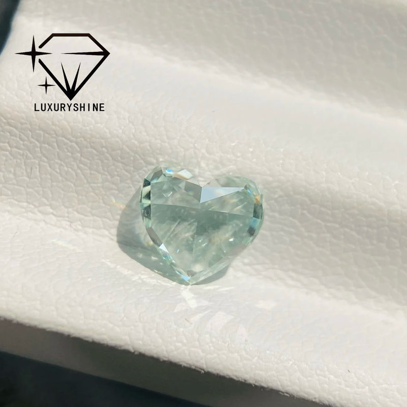 Quality LuxuryShine Pink / Yellow / Green Heart Cut Lab Grown Diamond VVS-VS Real Diamonds & Wedding Jewelry & Customized Jewelry factory