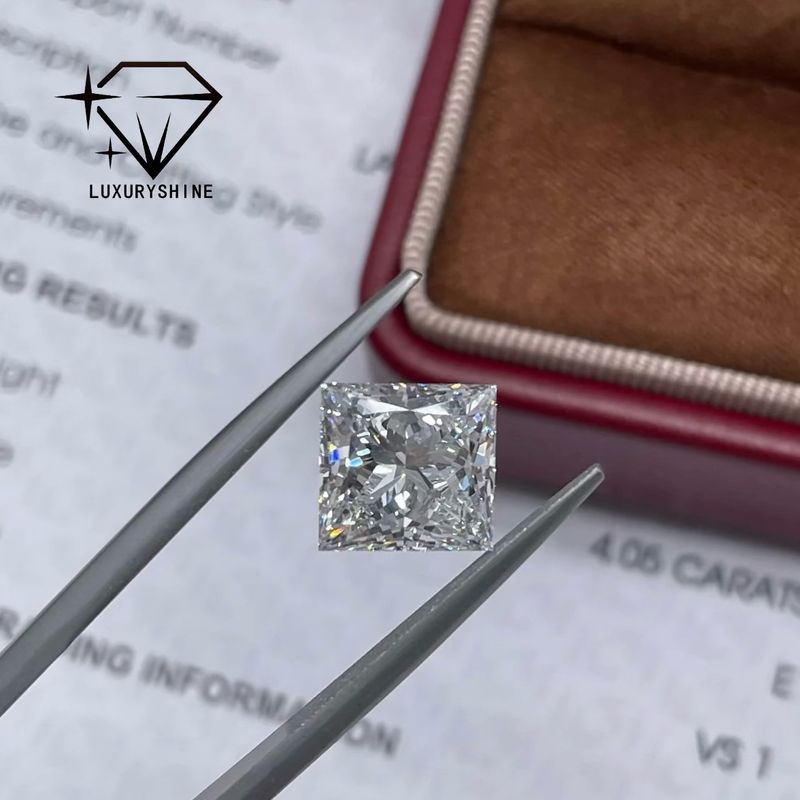 Quality LuxuryShine Princess Cut Lab Grown Diamond D-F Color VVS-VS With IGI Certificate Excellent Cut Wedding diamonds Wholesale factory