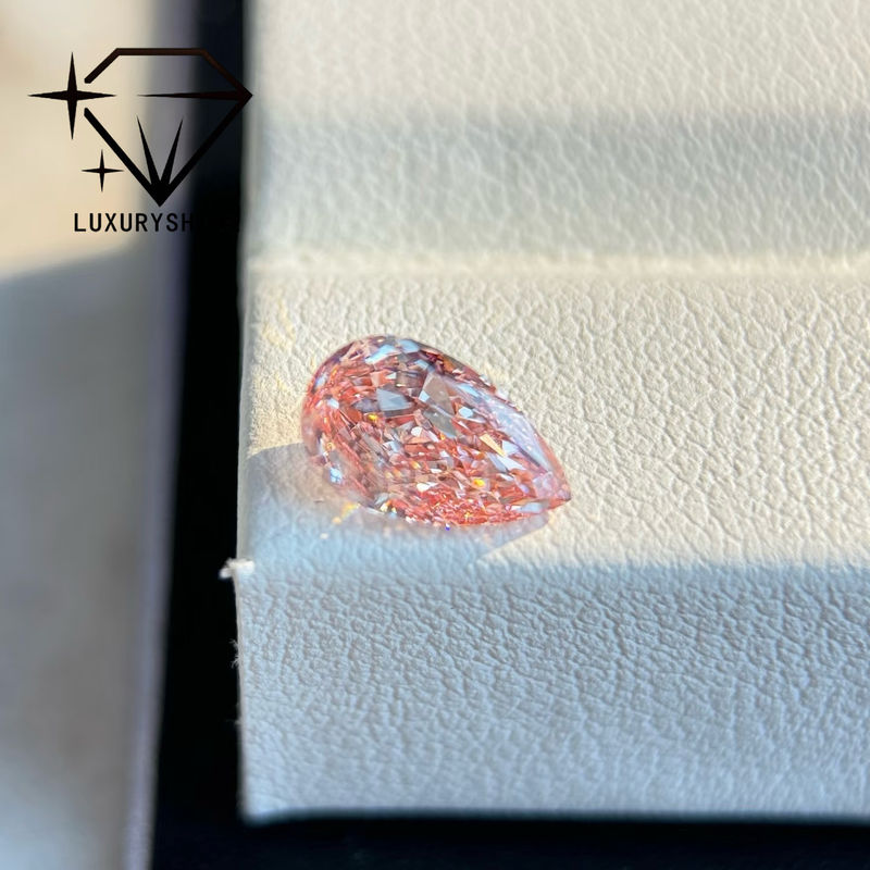 Quality LuxuryShine 1-15CT Fancy pink Pear cut Lab Grown Diamond VVS-VS Loose Diamonds  & Wedding Jewelry & Customized jewelry ﻿ factory