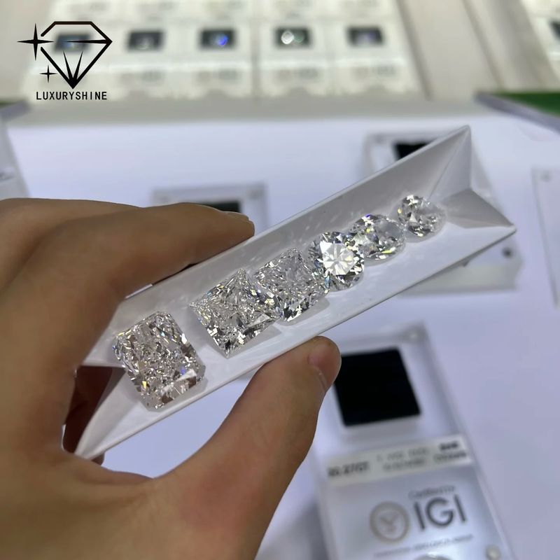 Quality LuxuryShine VS1-VS2 Lab Grown Diamond Loose Diamonds Heart/Princess/Oval/Round/Cushion/Pear/Asscher Customized jewelry factory