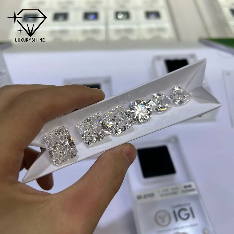 Quality LuxuryShine VS1-VS2 Lab Grown Diamond Loose Diamonds Heart/Princess/Oval/Round/Cushion/Pear/Asscher Customized jewelry factory