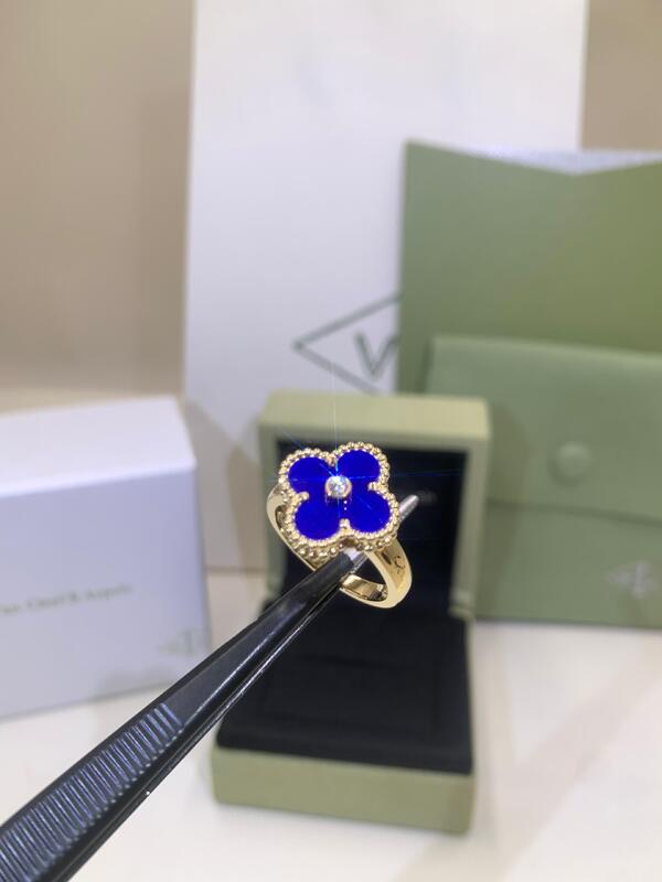 Quality Icon Luck Van Cleef And Arpels Alhambra Ring Yellow Gold Carnelian Diamond VCARD40800 factory