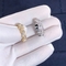 Factory Make BVLGARI Serpenti Viper Ring 18k Gold And Real Diamonds Rose Gold