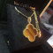 1 Motif Tiger'S Eye 18K Gold Necklace VCARO49L00 Yellow Color With Flower Shape