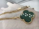 No Diamond 18K Gold Necklace Magic Alhambra Handmade Elegant For Girl