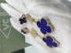 VCARO9II00 Van Cleef Vintage Alhambra Earrings With Malachite / Diamond