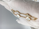 Elegant 18K Gold Jewelry Vintage Alhambra Bracelet With White Mother Of Pearl