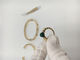 18k Yellow Gold Simple Engagement Rings Malachite Handmade No Diamond