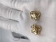 Round Diamonds Vintage 18K Gold Earrings Handmade For Wife / Girlfriend