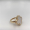 White Mother-Of-Pearl 18K Gold Ring Magic Alhambra Simple Design For Young Ladies