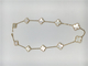 White Mother Of Pearl Van Cleef Arpels Alhambra Necklace 18k Yellow Gold